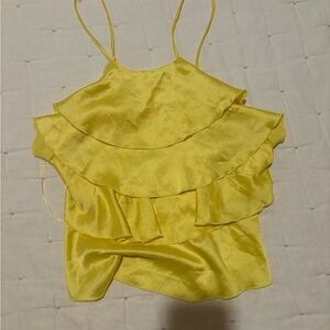 Zara Yellow Layered Camisole Top